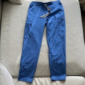 FIGS straight leg blue scrub pants